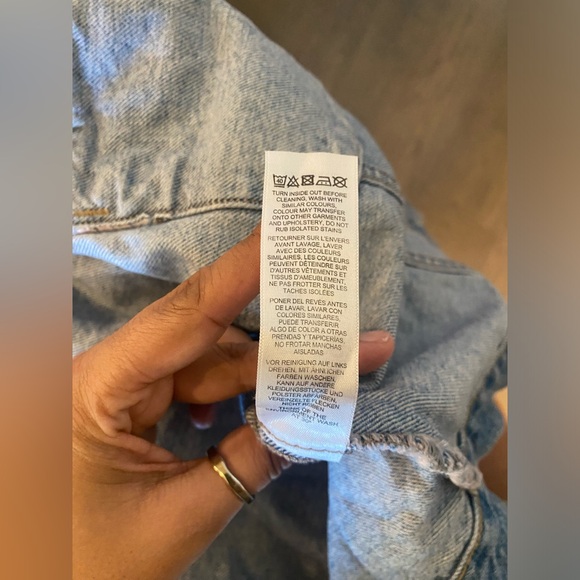 Oversized boxy cropped denim jacket - Picture 5 of 5